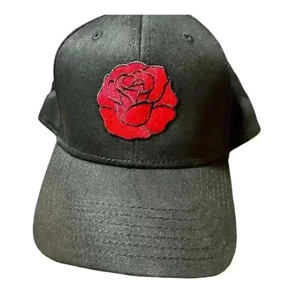 ⚡️ Vintage Women's Red Rose Embroidered Distressed‎ Dad Adjustable Outdoor Hat - Picture 1 of 7